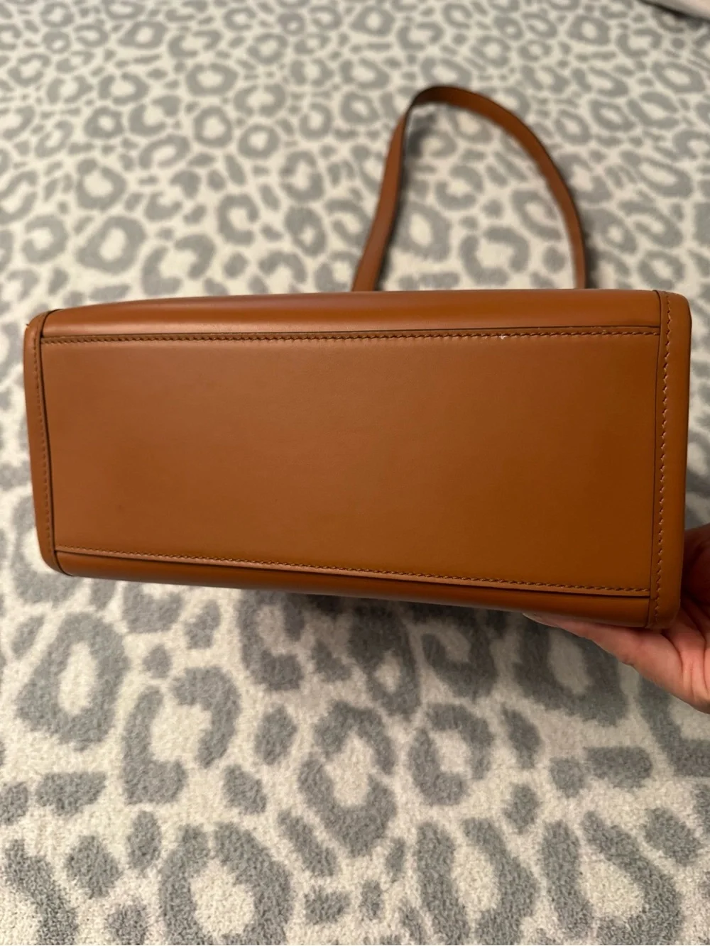 Fendi Sunshine Leather Tote with Tortoiseshell Handles
